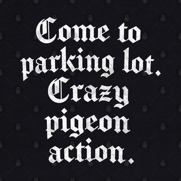 Come to parking lot. Crazy pigeon action. by DankFutura